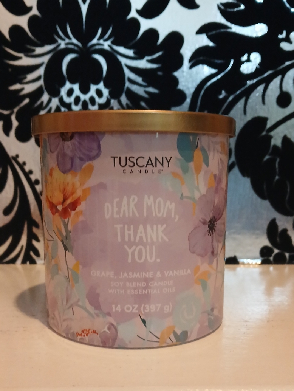 Dear Mom, Thank You" Grape, Jasmine & Vanilla 3-Wick Candle